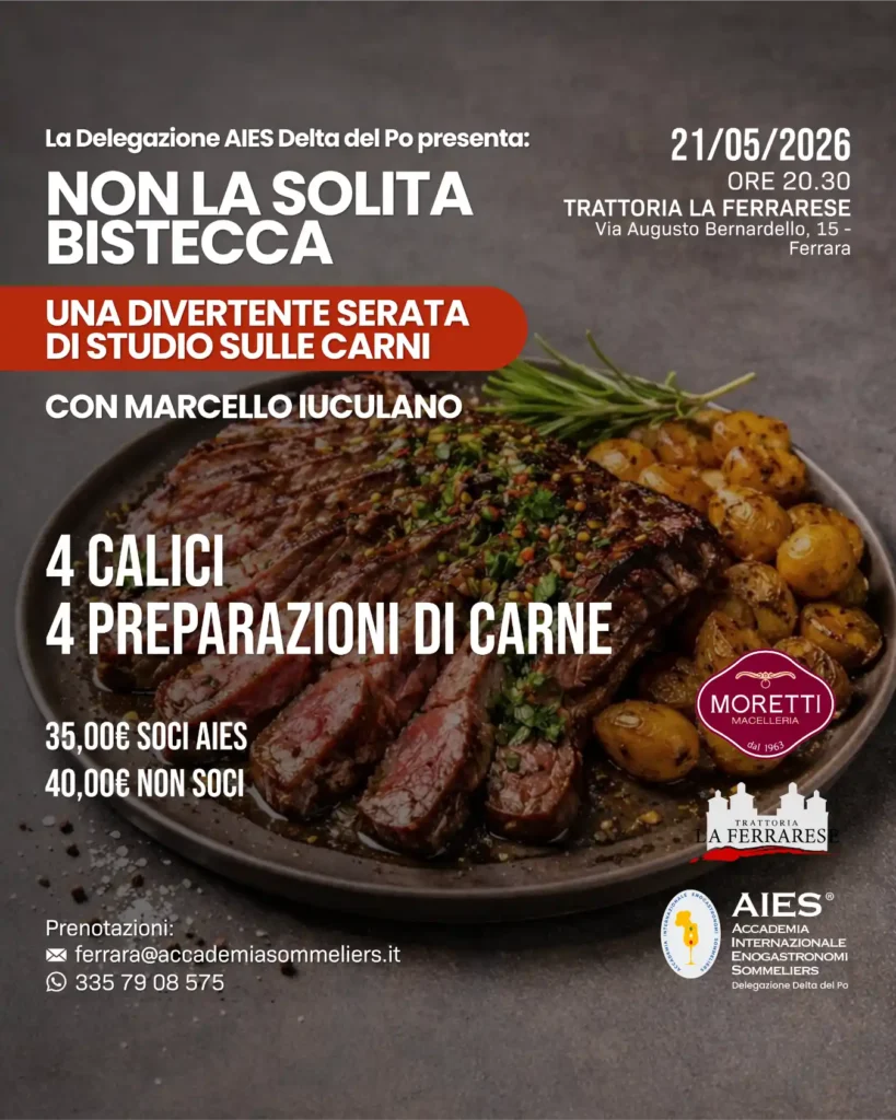 Locandina AIES Delta del Po - Evento Non la solita bistecca