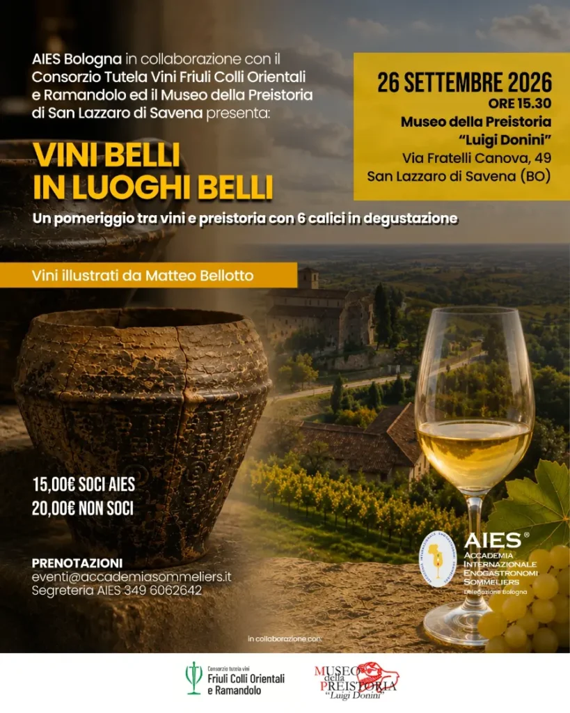 Locandina Evento Aies Bologna - Vini belli in luoghi belli