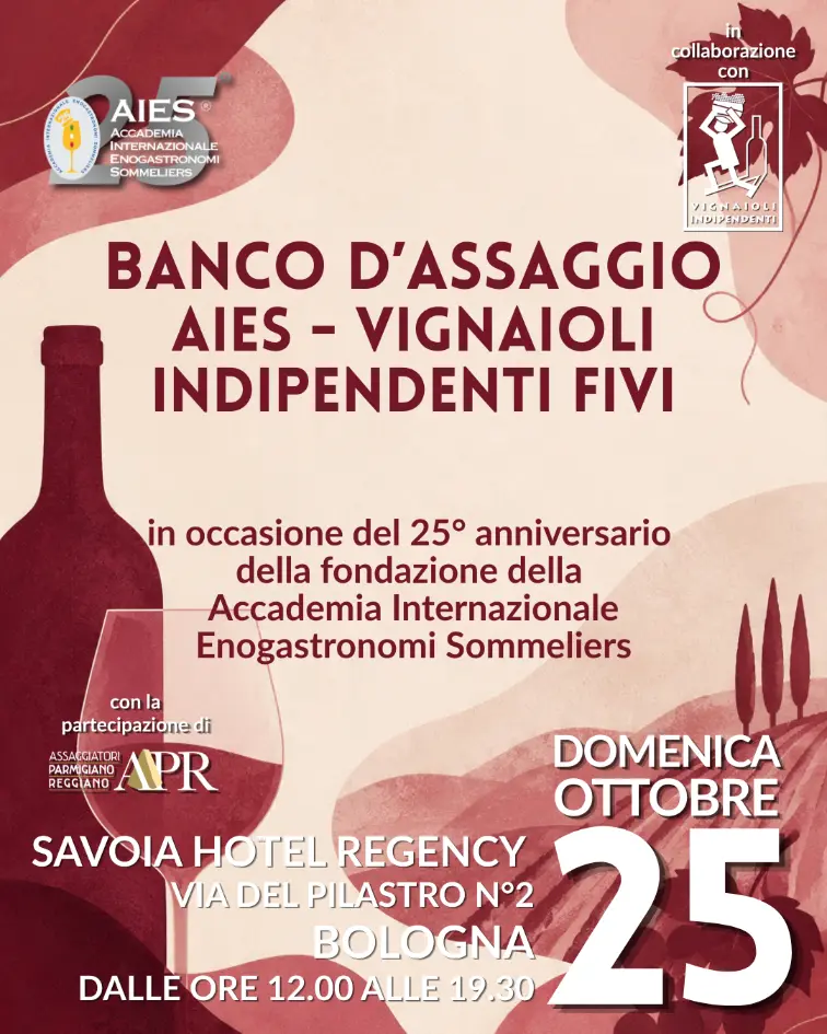 Locandina Banco Assaggio 25° AIES