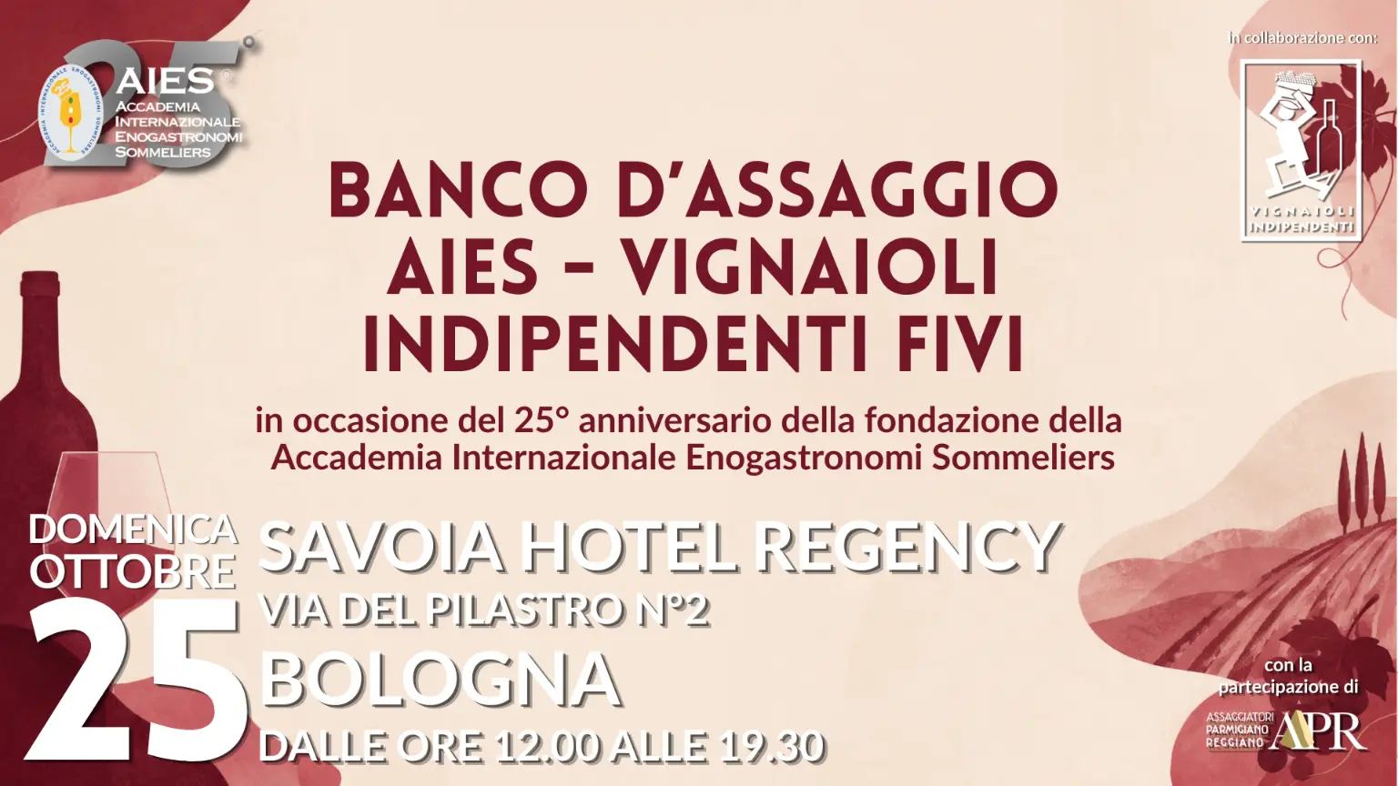 Banner Banco Assaggio AIES 25 Anni