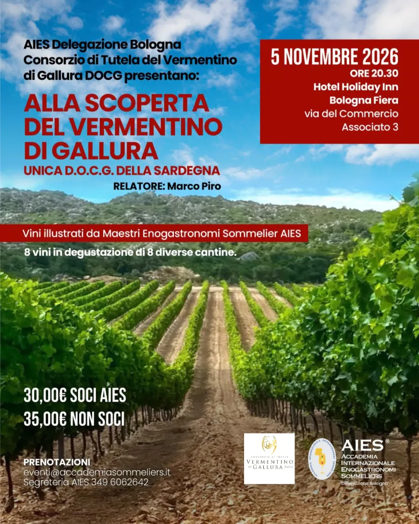 Locandina Scoperta Vermentino di Gallura - AIES Romagna